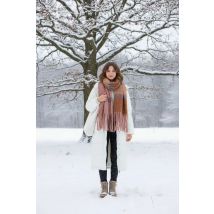 Winter Dicke Streifen Kaschmir Schal Pashmina Quasten Schals Für Frau Dame Mode Große Wraps Weiche Warme Schalldämpfer Famale Schals