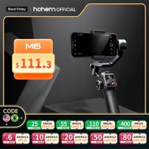 Hohem-iSteady M6 Kit Gimbal para Smartphone, Cardán de 3 Ejes, Rastreador AI, Luz de Relleno, para iPhone 16 Pro Max y Estabilizador Android