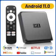 Kinhank G1 Android TV Box z Netflixem 4K Certyfikat Google Amlogic S905X4 4+32G WiFi6 Odtwarzacz multimedialny Dolby Vision