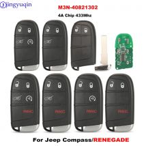 Jingyuqin chiave per auto remota 433Mhz chiedi Chip 4A per JEEP Compass Renegade 2017-2022 M3N-40821302 2/3/4/5 pulsanti