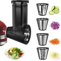 Für KitchenAid Standmixer Slicer Shredder Aufsatz für KitchenAid Kitchen Aid, Slicer Aufsatz mit 4 Klingen
