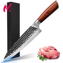 Geschmiedetes Kochmesser mit hohem Kohlenstoffgehalt, Küchenmesser, professionelles japanisches Fleisch, Fisch, Obst, Metzger, Machete, langlebiges, scharfes Küchenwerkzeug