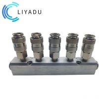 Werkzeug kupplungs verteiler mit großer Durchfluss pumpe Multi-Splitter-Luftgas kompressor Pneumatischer Anschluss verteiler für 1/4 Schnell kupplung
