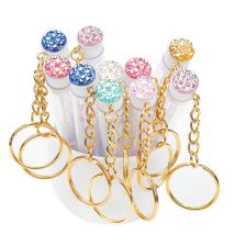 10 szt. tubka szczoteczki do rzęs ze złotym breloczkiem brokatowa różdżka do tuszu do rzęs dla kobiet przedłużanie rzęs mikrogrzebień pojemnik narzędzia do makijażu