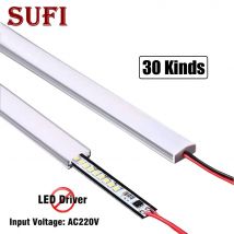 2 pezzi 20 cm 30 cm 40 cm 50 cm LED rigida striscia rigida barra di luce AC220V guscio in alluminio cucina sotto l'armadio lampada stanza