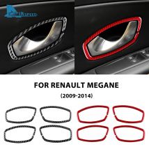 Real Soft Carbon Fiber Sticker For Renault Megane 3 RS 2009 2010 2011 2012 2013 2014 2015 LHD RHD Inner Door Handle Frame