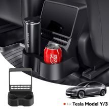 YZ Per Tesla Modello 3/Y Highland Juniper Bracciolo Box Uscita Aria Posteriore Organizzatore Scatola di Immagazzinaggio Tazza Copertura Antipolvere Car Styling Accessori