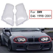 1 paar Auto Scheinwerfer Abdeckung Lampenschirm Wasserdichte Helle Shell Abdeckung für BMW E46 3 Serie 4 Tür 1998-2001 lampe Klar Objektiv Abdeckung