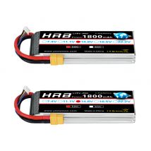 1/2PC HRB 4S Lipo Batterie 14,8v 1800mah RC Lipo 50C mit XT60 Stecker für UAU flugzeug fpv drohnen RC Lkw Auto Monster RC Boot