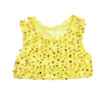 Kids Girls Boys Sparkly Sequins Vest Cropped Top Hip Hop Costume Shiny Stage Show Dance Clothes Show Party Sleeveless Children