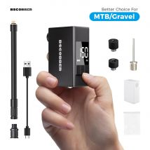 BSCOBBER Mini compressore d'aria Pompa da ciclismo per pneumatici da mountain bike Gonfiatore portatile per pneumatici da bici con indicatore digitale 150PSI Ghiaia