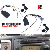 Auto Bluetooth 5,0 Für Mercedes Benz Smart 450 451 Roadster Grundig Radio Host 8 Pin 6 Pin Port Modul Aux Interface Adapter mic