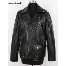 Mauroicardi Spring Autumn Black Pu Leather Biker Jacket for Men Style 2022 Long Sleeve Zipper Plus Size Fashion Men Clothing 5xl