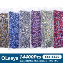 OLeeya Large Packing Bulk Hotfix Rhinestones High Quality Diamond Art Glass Dress Strass Stones стразы For DIY Accessory