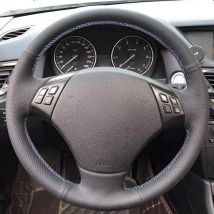 Handgenähter Leder-Lenkradbezug für BMW 3er E90 E91 2005–2011 X1 E84 2010–2013 Lenkradbezug
