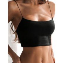Sexy Tank Top Black Halter Crop Tops Women Summer Camis Backless Camisole Fashion Casual Tube Top Female Sleeveless Cropped Vest