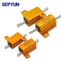 1PCS 10W 25W Aluminium Power Metall Shell Fall Draht Widerstand 0,01 ~ 30K 1 2 3 5 6 8 10 20 100 150 1K 10K ohm Gepyun RX24