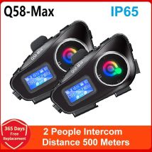 Q58 Max Kask motocyklowy Domofon Bluetooth IP65 Wodoodporny domofon Odległość 500 metrów Multi-Scene Mixed Music Sharing