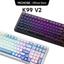 MCHOSE K99 V2 Tastiera meccanica con montaggio su guarnizione wireless Tastiera da gioco personalizzata per ufficio RGB Tri-Mode 8000mAh Hot Swapable