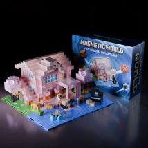Magnetische Bausteine Mine World Magnet Cube Set für Jungen Mädchen Kind Alter 3+ DIY Pixel Stil Modell Grundplatte STEM Spielzeug Grundplatte