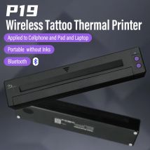 P19-Stampante per stencil per tatuaggi portatile wireless con stampa rapida automatica per trasferimento di tatuaggi adatta per piccole imprese Wireless