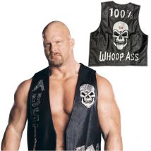 WWE Stone Cold Steve Austin SOB Vest AUSTN  Men's Black DTA Replica red motorcycle Vest