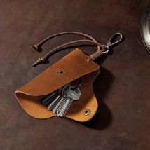 Schlüsseletui aus Crazy Horse-Leder, universelle Autoschlüsselabdeckung mit kratzfestem Design, Schlüsselaufbewahrungstasche aus echtem Leder für Autoschlüssel