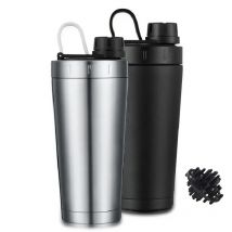 Customized Stainless Steel Protein Shaker with Mixing Ball BPA Free Water Bottle Leakproof Gym Tumbler Mixer Sport Drink Bottle
