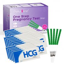 Pelvifine Test di gravidanza con tazza, strisce reattive hCG sfuse per il rilevamento domestico, precisione superiore al 99%, confezionate singolarmente, 25 pezzi