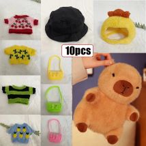 20 cm Dress Up Capybara-Plüschpuppe mit Kleidung und Accessoires, niedliche gefüllte Capybara-Puppen, Plüschtiere, Capybara-Figur, Geschenke