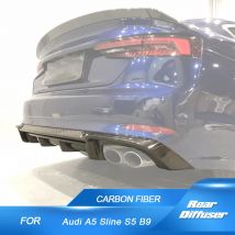Auto Hecks toß stange Lippen diffusor für Audi A5 S Linie S5 B9 Sport 2017 2018 2-türiger 4-türiger Auto diffusor Spoiler Kohle faser/Frp