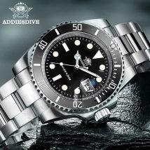 Reloj clásico ADDIESDIVE para hombre con bisel de cerámica 200 m resistente al agua reloj de cuarzo informal BGW9 reloj de regalo luminoso azul MY-H3-2