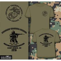 Usmc United States Marine Corps – Infantry Training School Grunt Camp Geiger, Ncmen Sommer Rundhals Herren T-Shirt Unisex