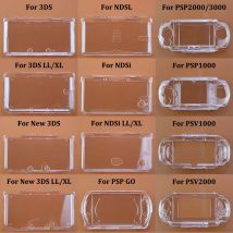 1 Uds. Funda rígida de plástico transparente para 3DS nuevo 3DS XL LL para NDS Lite NDSL NDSi XL LL para GBA SP PSP PSV 1000 2000