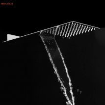 BAKALA Rechteck Bad Edelstahl Regen Dusche Kopf Regen Bad Dusche Chrom Top Sprayer HighPressure