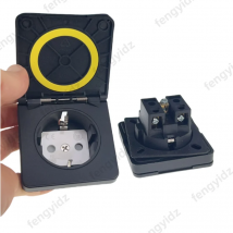 Presa industriale impermeabile Germania Presa di corrente CA Spina nascosta AU Copertura elettrica impermeabile Presa di sicurezza per connettore di alimentazione