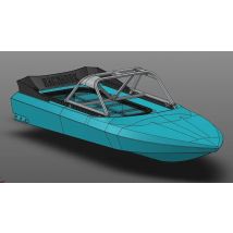 【55 cm】3D-Druck Jet Boat Ragnarok kompatibel mit M-JET-35 Sprühpumpe V9.1 Version