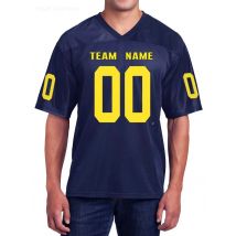 Custom American Football Jersey Green Large V-Neck Unisex Adult Sports Jersey Personalized Team Uniform - Breathable Polyester