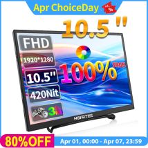 HGFRTEE Monitor portatile da 10,5 pollici 420Cd/m 2 FHD 1280P 100% SRGB Secondo schermo per laptop per Mac Xbox PS4/5 Switch
