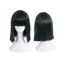Synthetic Black Cosplay Wig with Bangs for Women Short Bob Hair Wig Durable Heat Resistant Easy to Style
