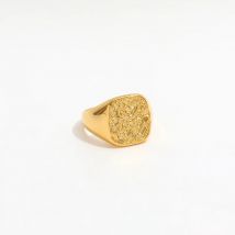 Joolim Jewelry High End PVD Wholesale Waterproof&No Fade Rough Statement Stainless Steel Ring For Women