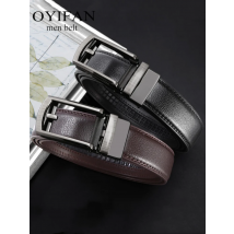 Men's genuine leather belts casual business belt popular styles high-quality leather automatic buckle belts adjustable