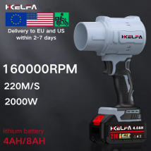 Soffiatore Elettrico Turbo da 2000W, 220M/S, Portatile, Senza Fili, Ventilatore a Getto d'Aria, Asciugatore per Auto, Strumento per la Rimozione della Polvere