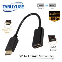Adattatore cavo compatibile DisplayPort a HDMI 1080P Convertitore DP maschio a femmina compatibile HDMI per proiettore TV PC portatile