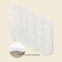 10 pz/5 pz Bambino Pannolini Riutilizzabili Lavabili Pannolini di Cotone Ecologico 3/6 strati Pannolini di Stoffa per I Bambini Traspirante Assorbente