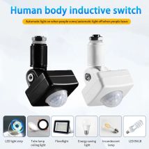 Sensore di movimento a LED 220V 110V Smart Switch Rivelatore automatico a infrarossi PIR Rotazione di 180 gradi Interruttore automatico ON OFF per esterni