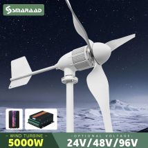 5000 W horizontaler Windturbinengenerator, 24 V, 48 V, 96 V, freie Energie, magnetischer Dynamo, starke Leistung, 220 V, Wechselrichterausgang für Zuhause