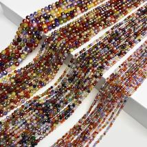 Wholesale 2 3 4MM Tiny Colorful Zircon Beads Shiny Small Faceted Zircon Stone Bead For Jewelry Making Beadwork Bracelet Necklace