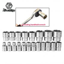 8mm-34mm Sechskantschlüssel Steckschlüsselsatz 1/2" Steckschlüssel Adapter Hülsenköpfe Ratschenschlüssel Schraubenschlüssel