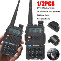UV-5R 5W Walkie Talkie Amateurfunk Long Range Dual Band VHF UHF FM Two Way Radio 136-174MHz & 400-520MHz Station Receiver